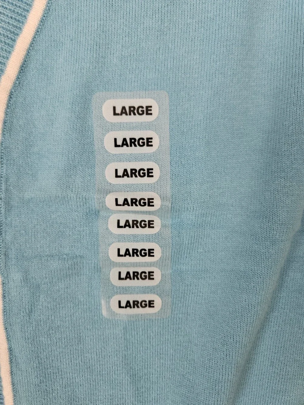 NWT PERRY ELLIS AMERICA Aqua White Trim Button Front Cotton Vest | SZ L